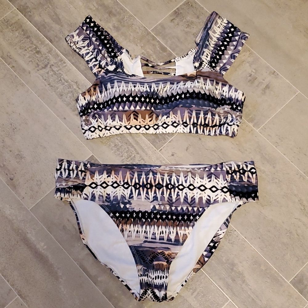 GUC Swimsuits For All Abstract 2 Piece Bikini Swimsuits